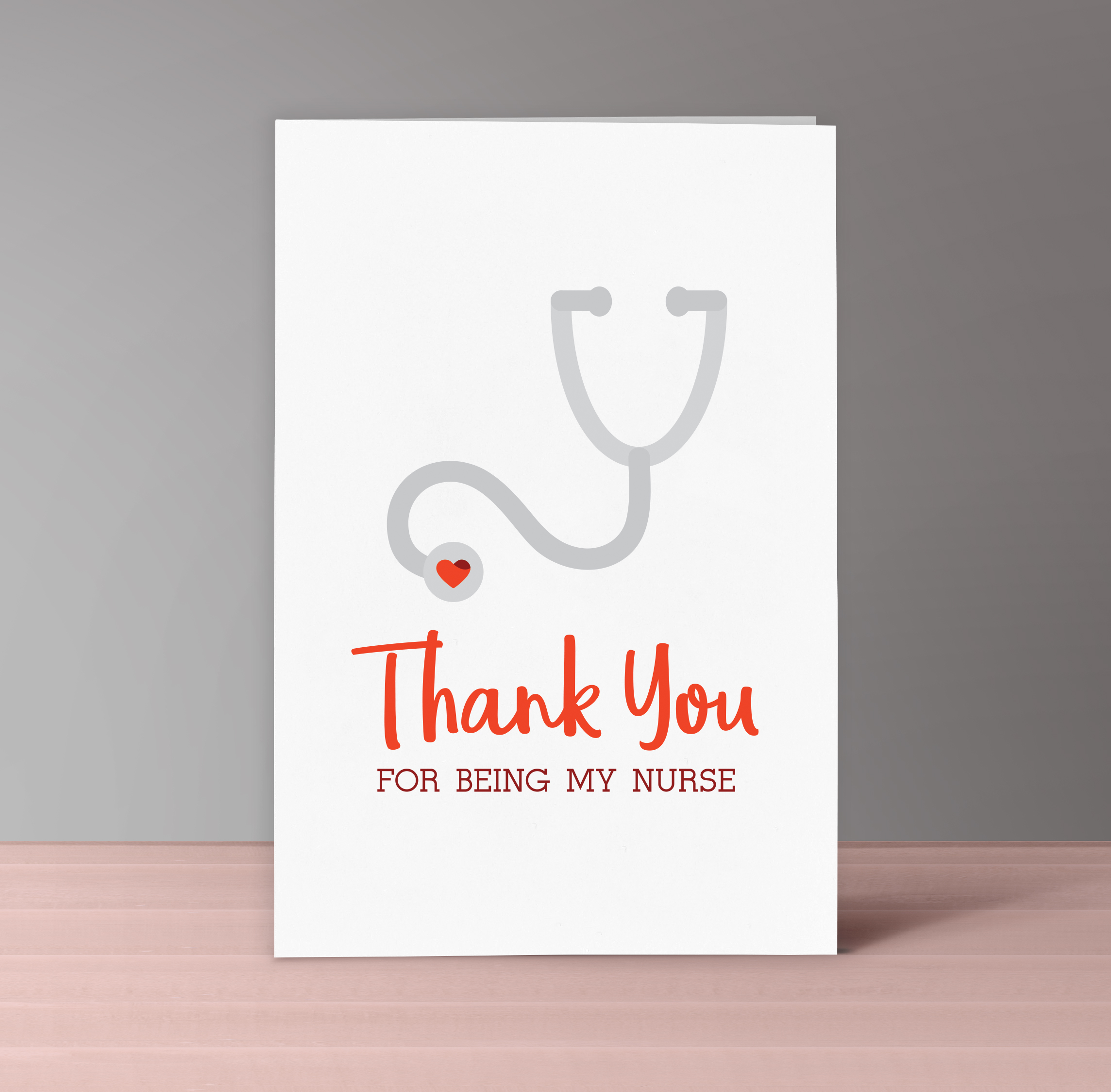 printable nurse thank you card - thank you for being my nurse